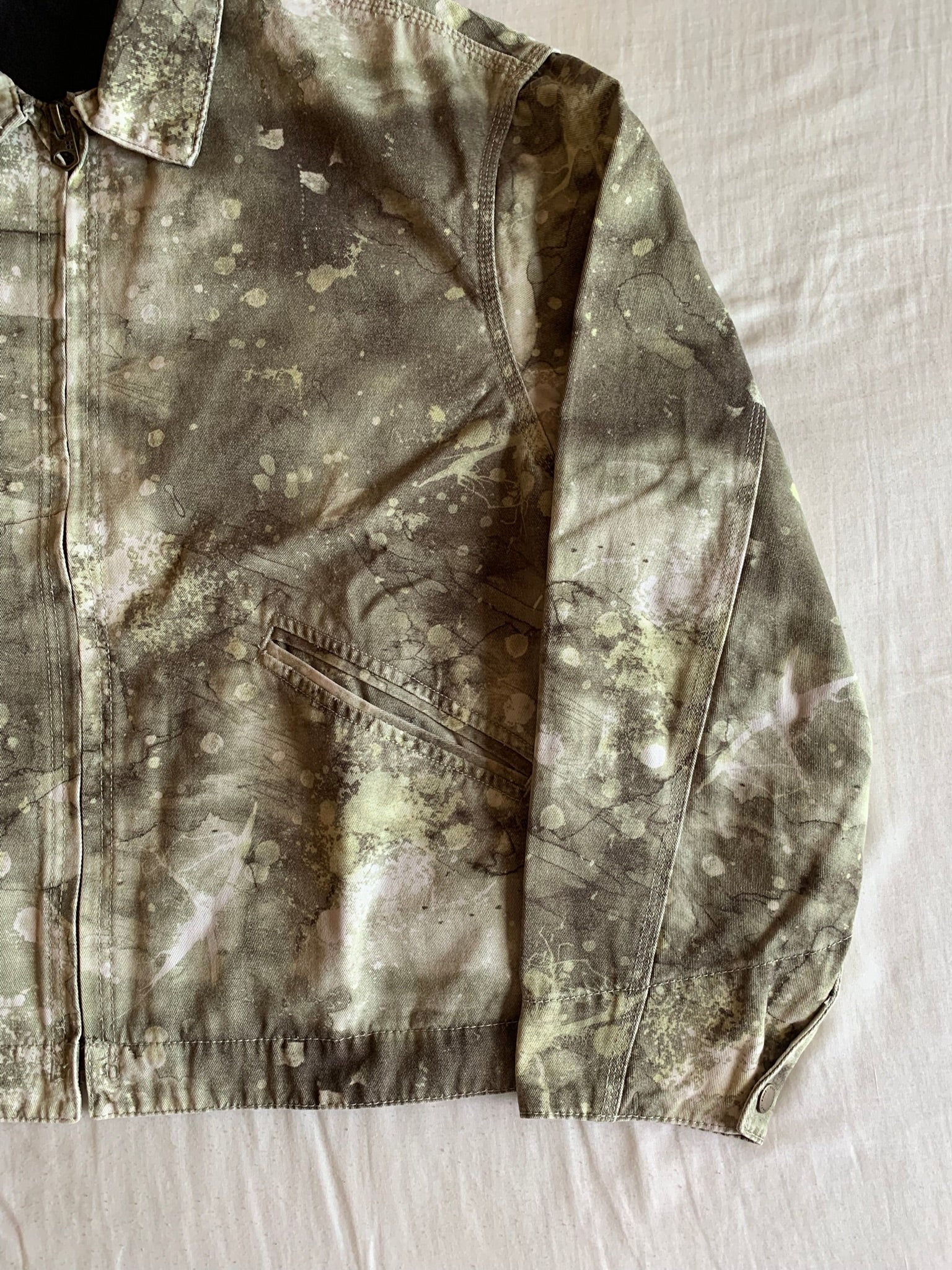 Chaqueta Zara Estampado Camuflaje Verde