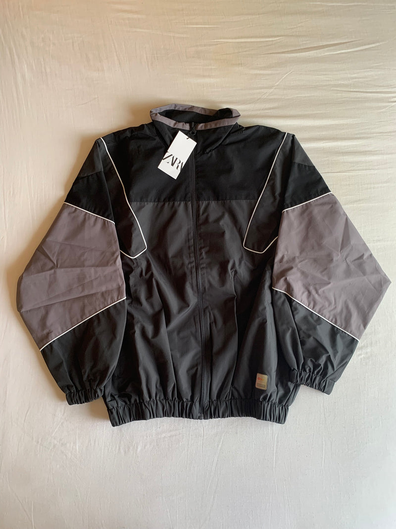Track Jacket Nylon Colorblock "Gris y Malva"