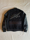 Chaqueta Varsity Nude Project Negra Piel