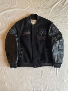 Chaqueta Varsity Nude Project Negra Piel