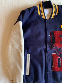 Chaqueta Varsity Bershka Ready Marino