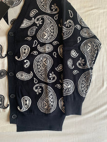 Cárdigan New Yorker Paisley Blanco y Negro