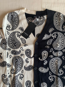 Cárdigan New Yorker Paisley Blanco y Negro