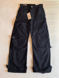 Pantalón Cargo Zara Negro Multibolsillo