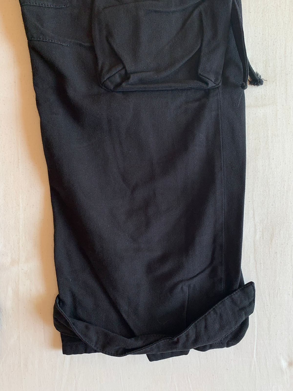 Pantalón Cargo Zara Negro Multibolsillo