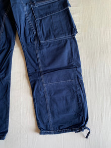 Pantalón Cargo Zara Azul Multibolsillo