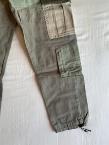 Pantalón Cargo Bershka Colorblock Verde
