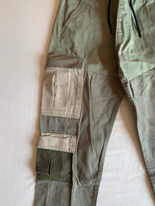 Pantalón Cargo Bershka Colorblock Verde