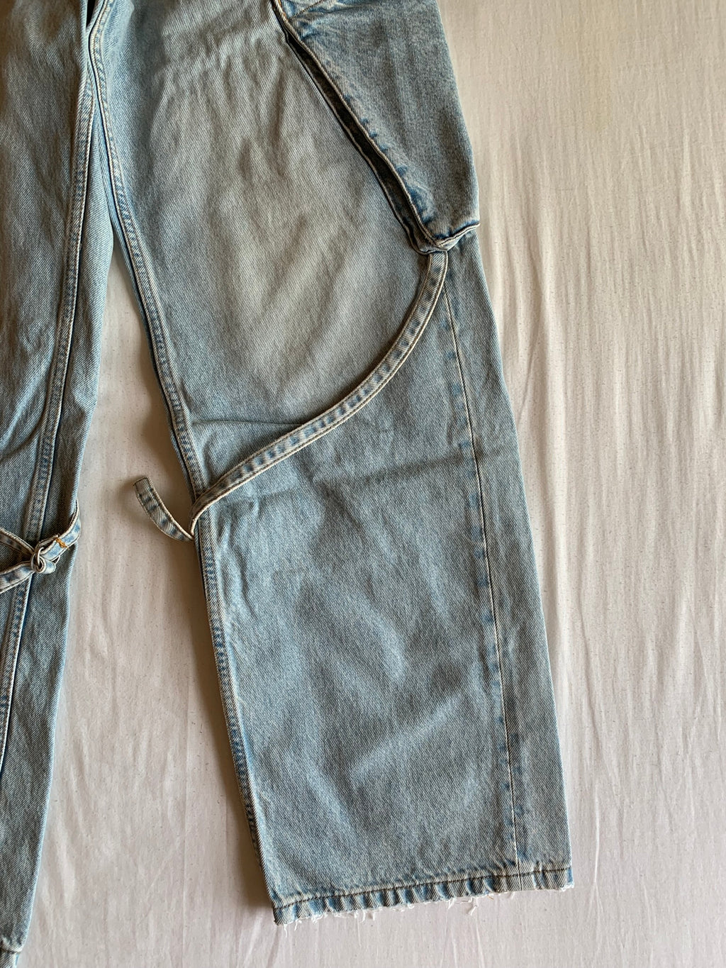 Pantalón Cargo Zara Denim Claro