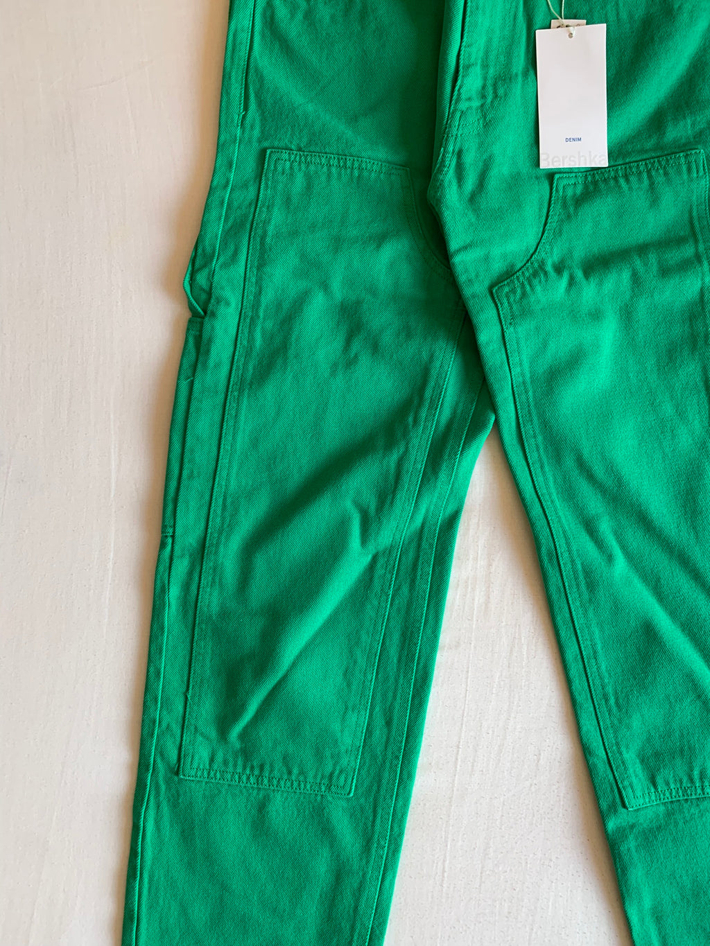 Pantalón Carpenter Bershka Denim Verde 90s