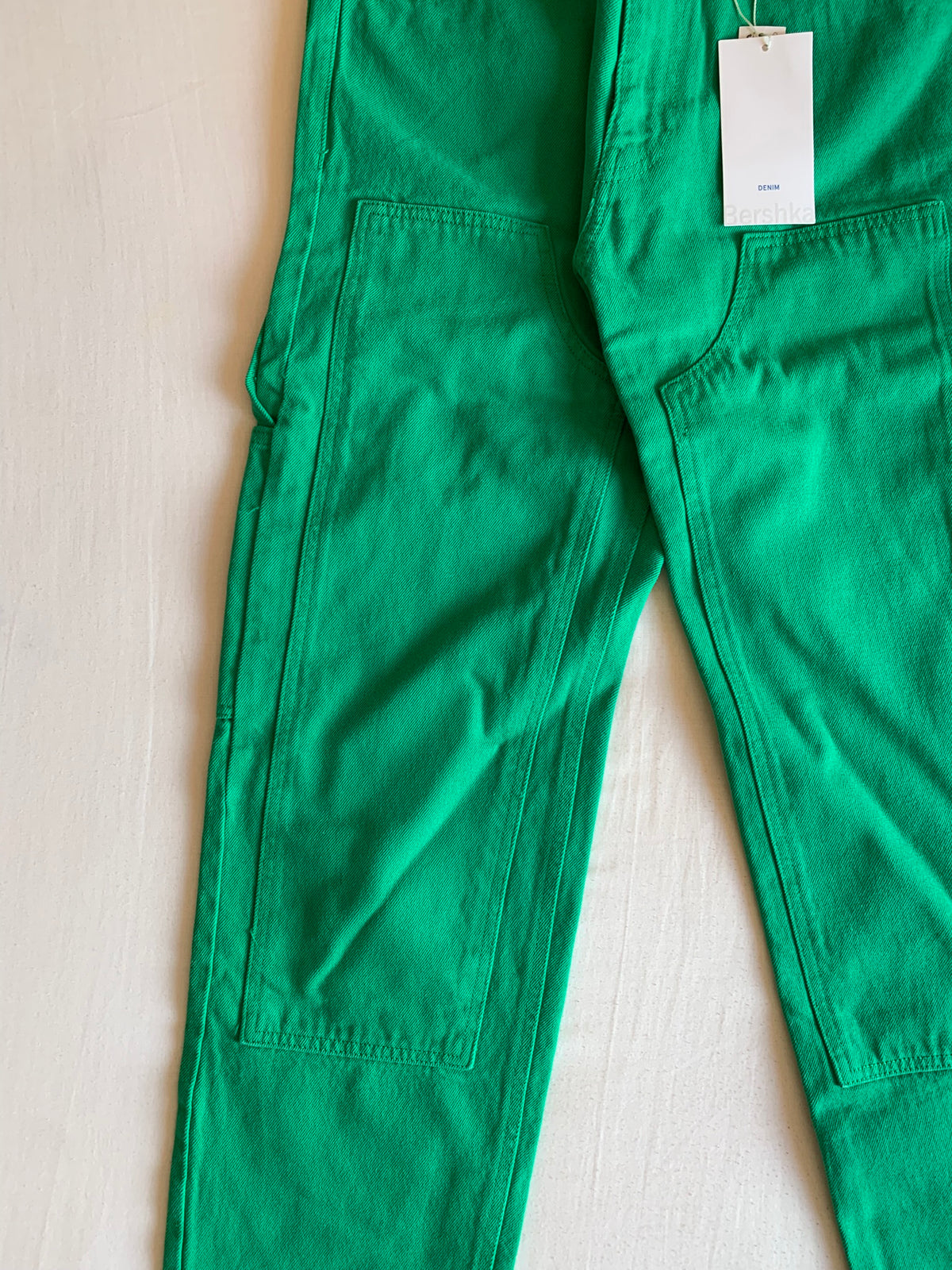 Pantalón Carpenter Bershka Denim Verde 90s