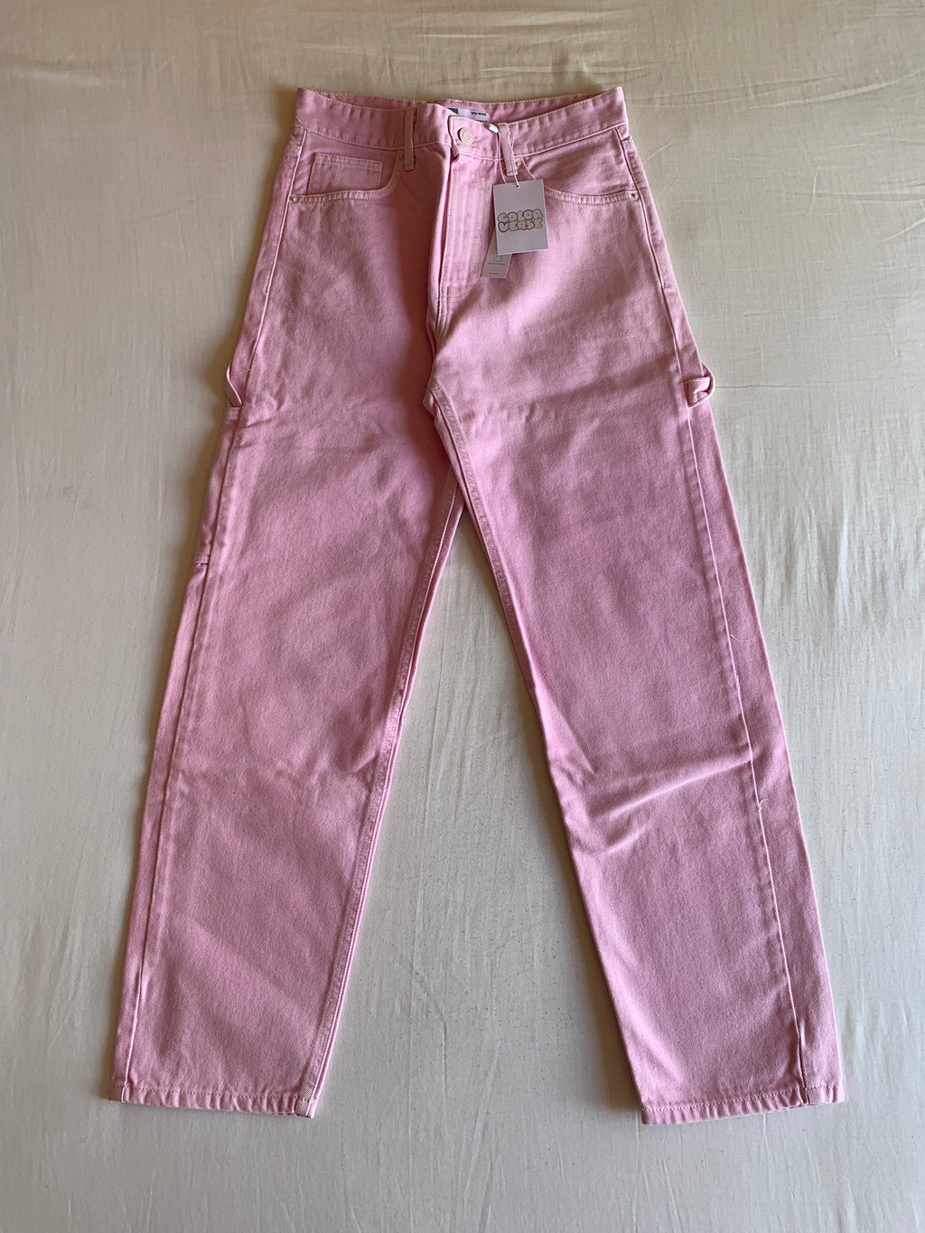 Pantalón Carpenter Bershka 90s Wide Leg Rosa