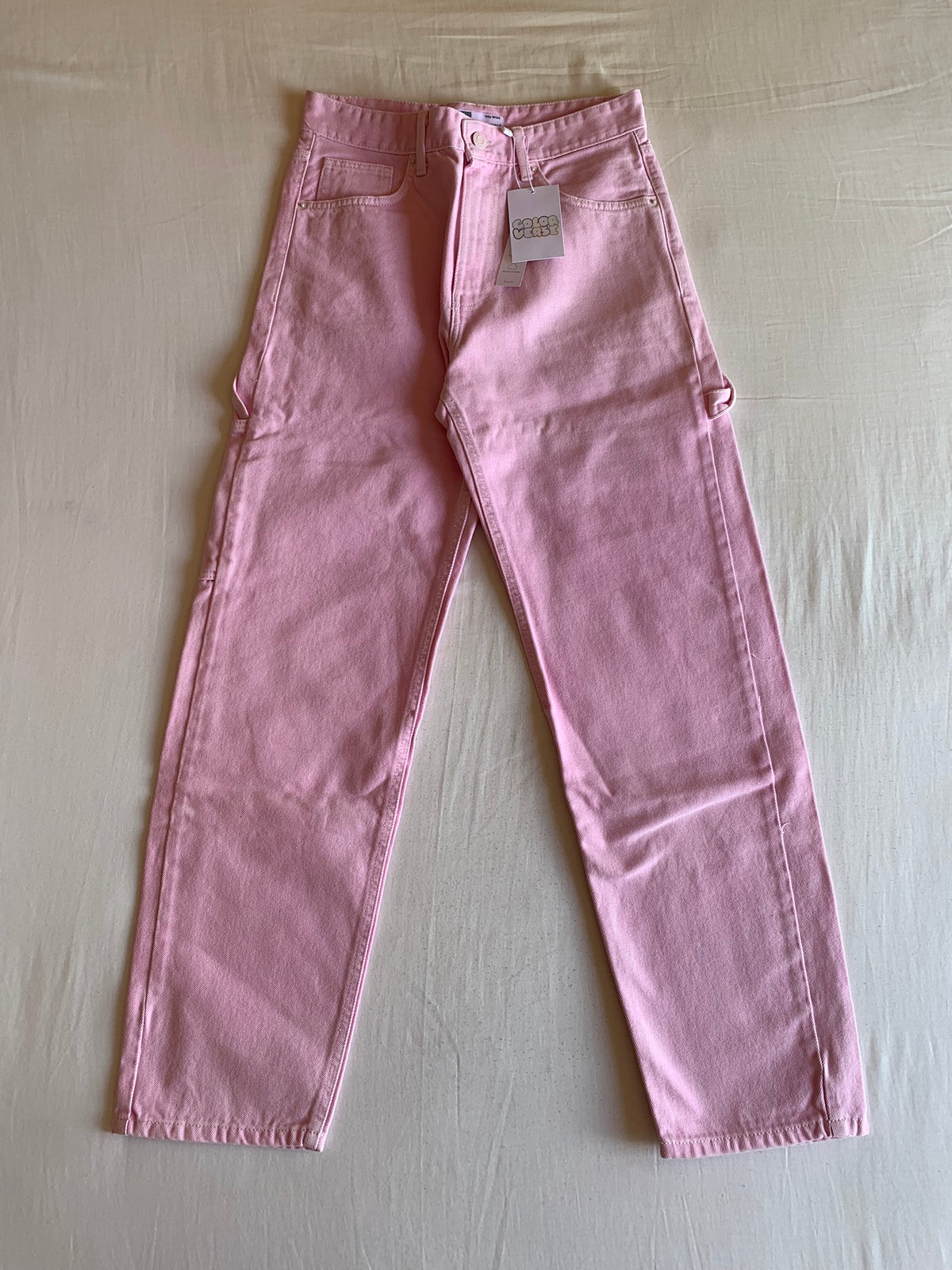 Pantalón Carpenter Bershka 90s Wide Leg Rosa