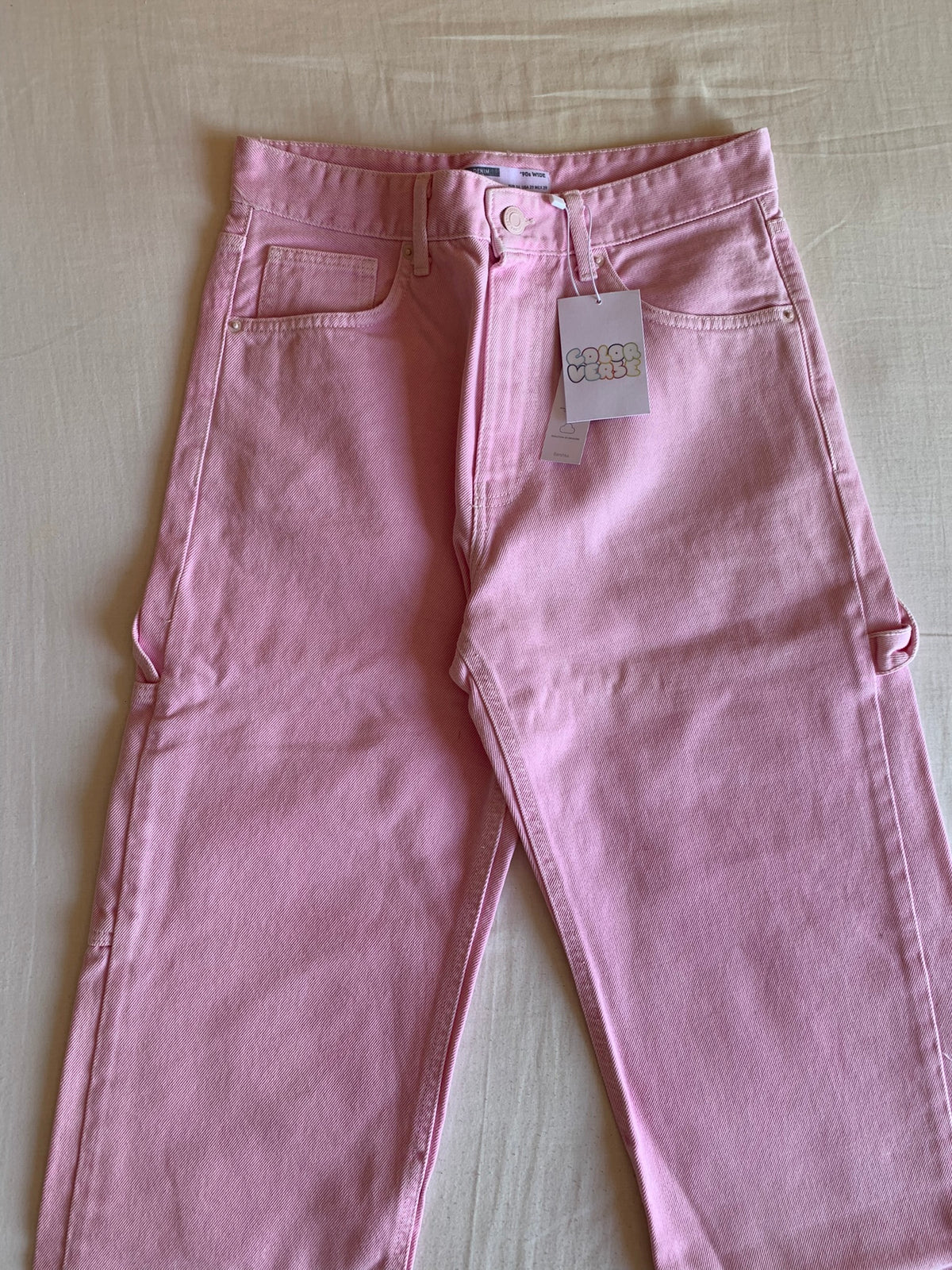 Pantalón Carpenter Bershka 90s Wide Leg Rosa