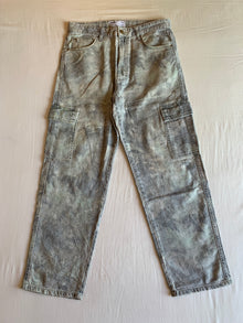 Pantalón Carpenter Bershka Denim Gris Baggy