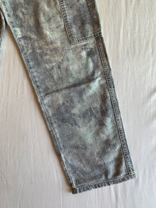 Pantalón Carpenter Bershka Denim Gris Baggy