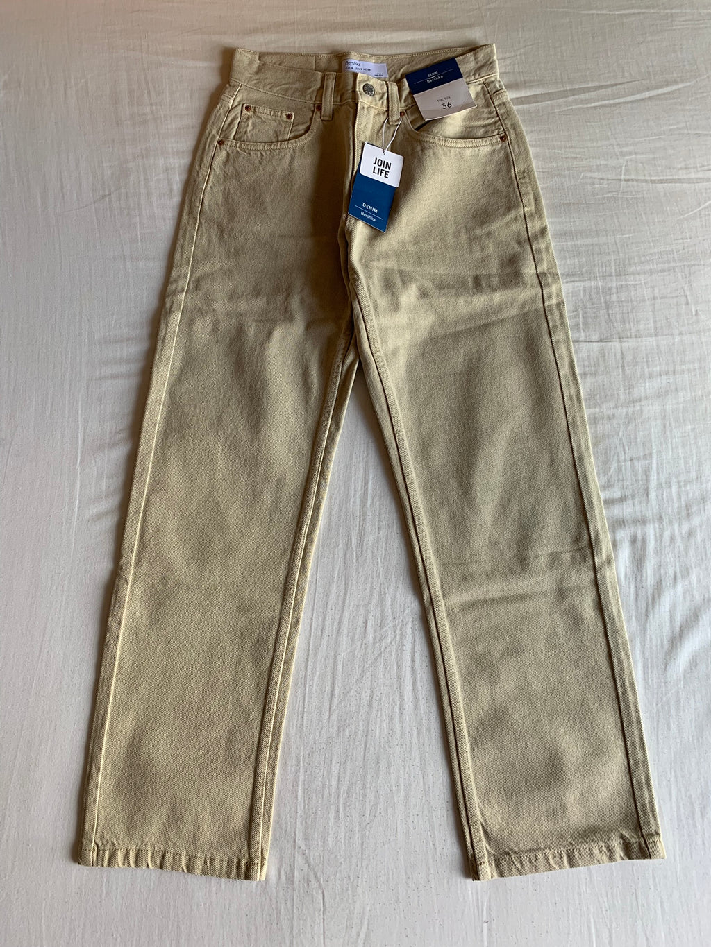 Pantalón Carpenter Bershka Denim Caqui 90s