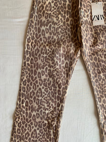 Vaquero Zara Recto Animal Print Leopardo