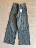 Vaquero Bershka Super Baggy Jacquard Azul