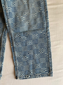 Vaquero Bershka Super Baggy Jacquard Azul