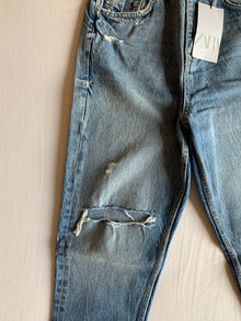 Vaquero Zara Azul Claro Roto