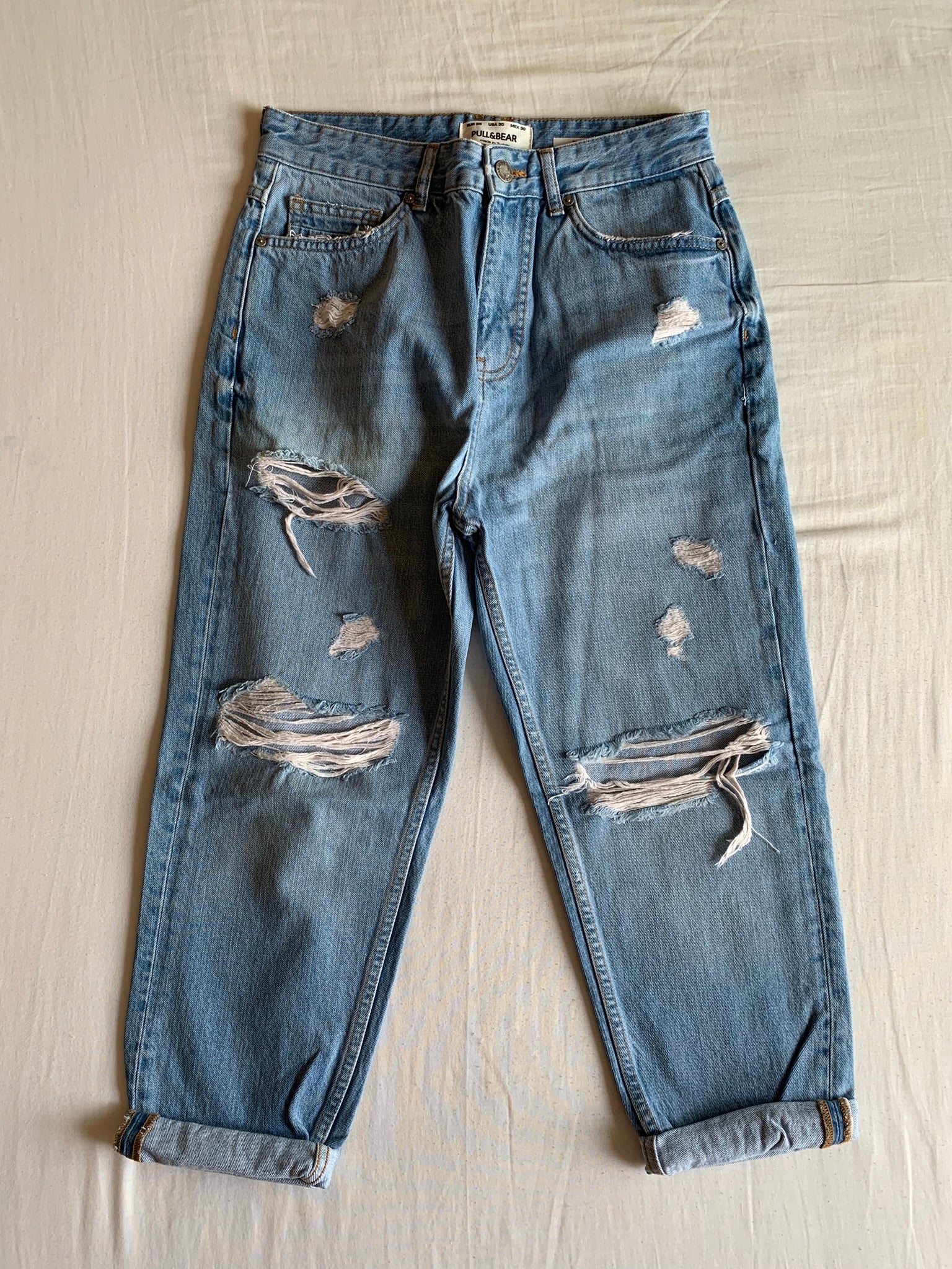 Vaquero Pull&Bear Relaxed Azul Claro