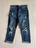 Vaquero Pull&Bear Azul Medio Roto
