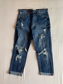 Vaquero Pull&Bear Azul Medio Roto