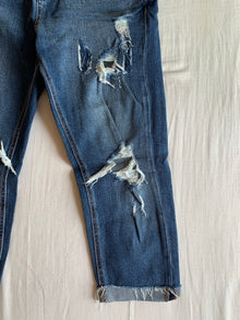 Vaquero Pull&Bear Azul Medio Roto