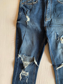 Vaquero Pull&Bear Azul Medio Roto