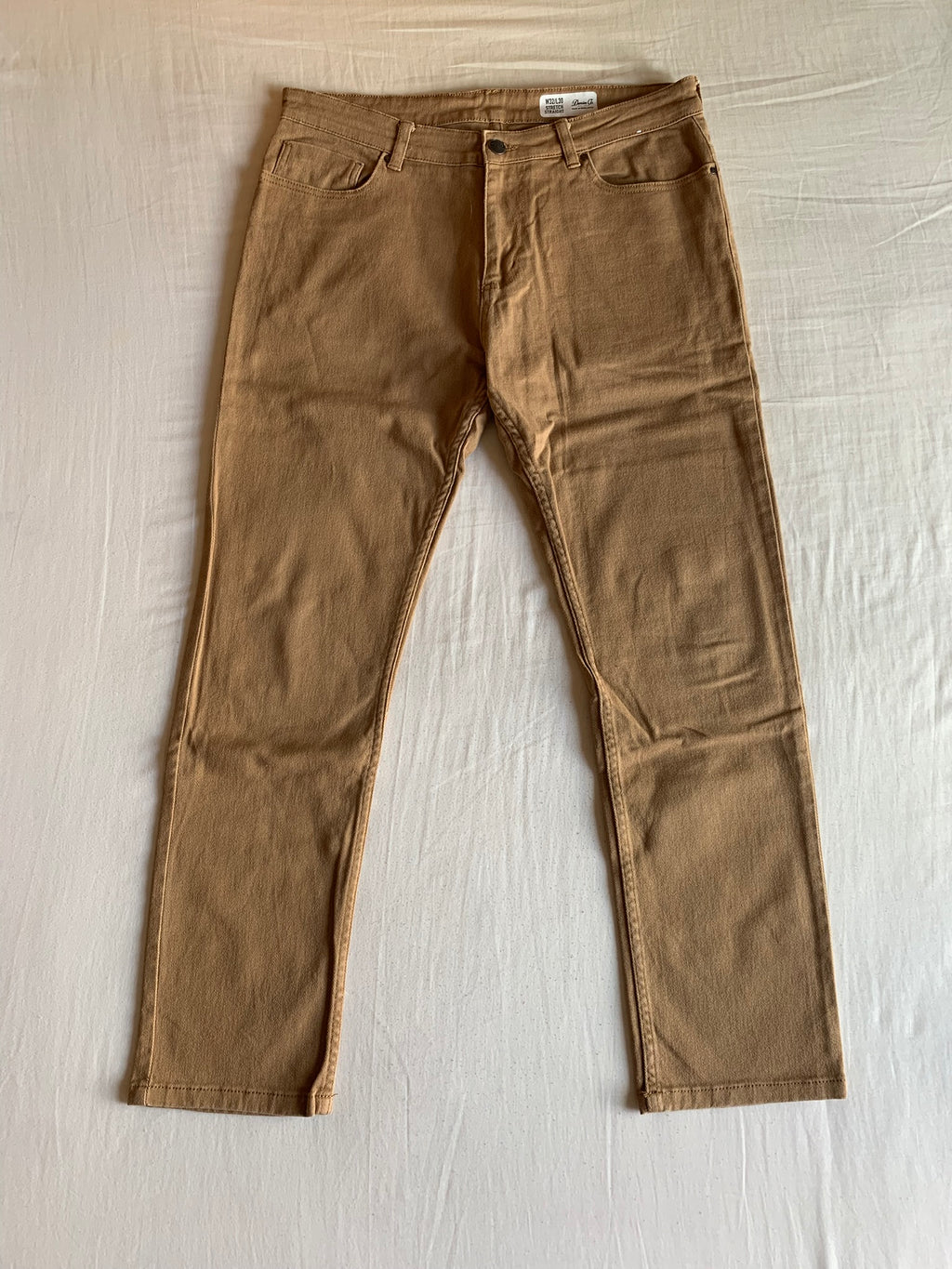 Pantalón Denim Co Stretch Straight Camel
