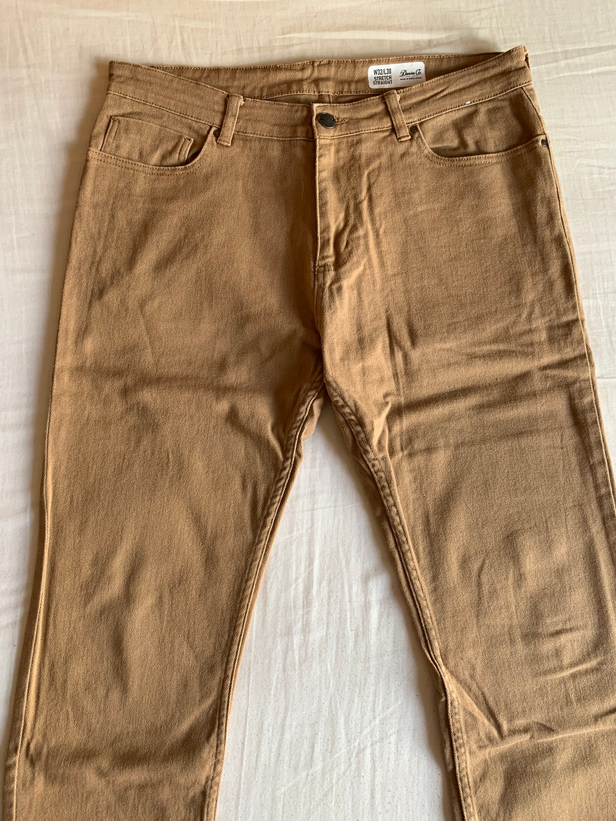 Pantalón Denim Co Stretch Straight Camel
