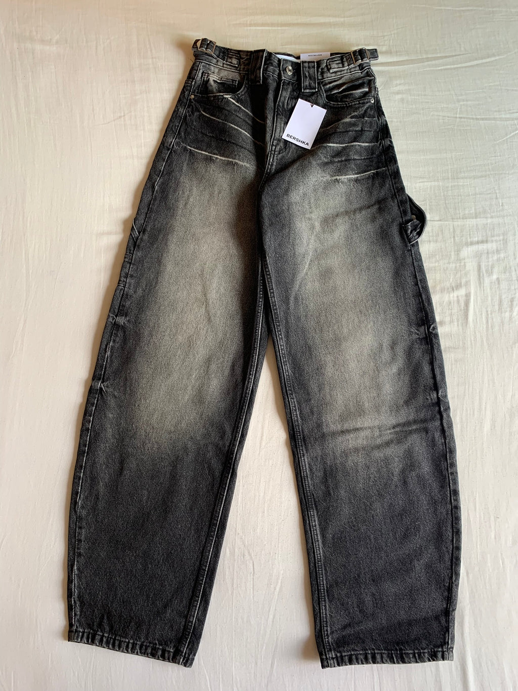 Vaquero Bershka Wide Balloon Gris