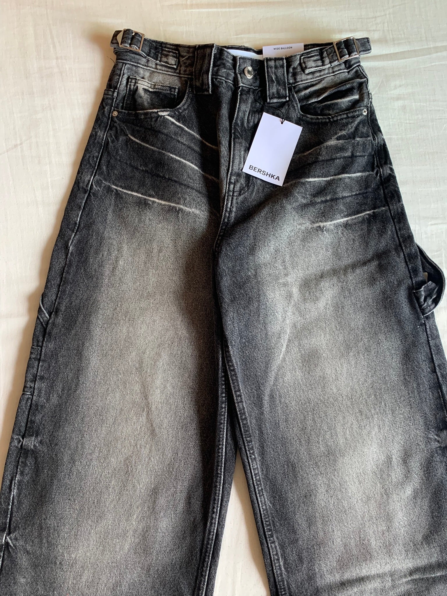 Vaquero Bershka Wide Balloon Gris