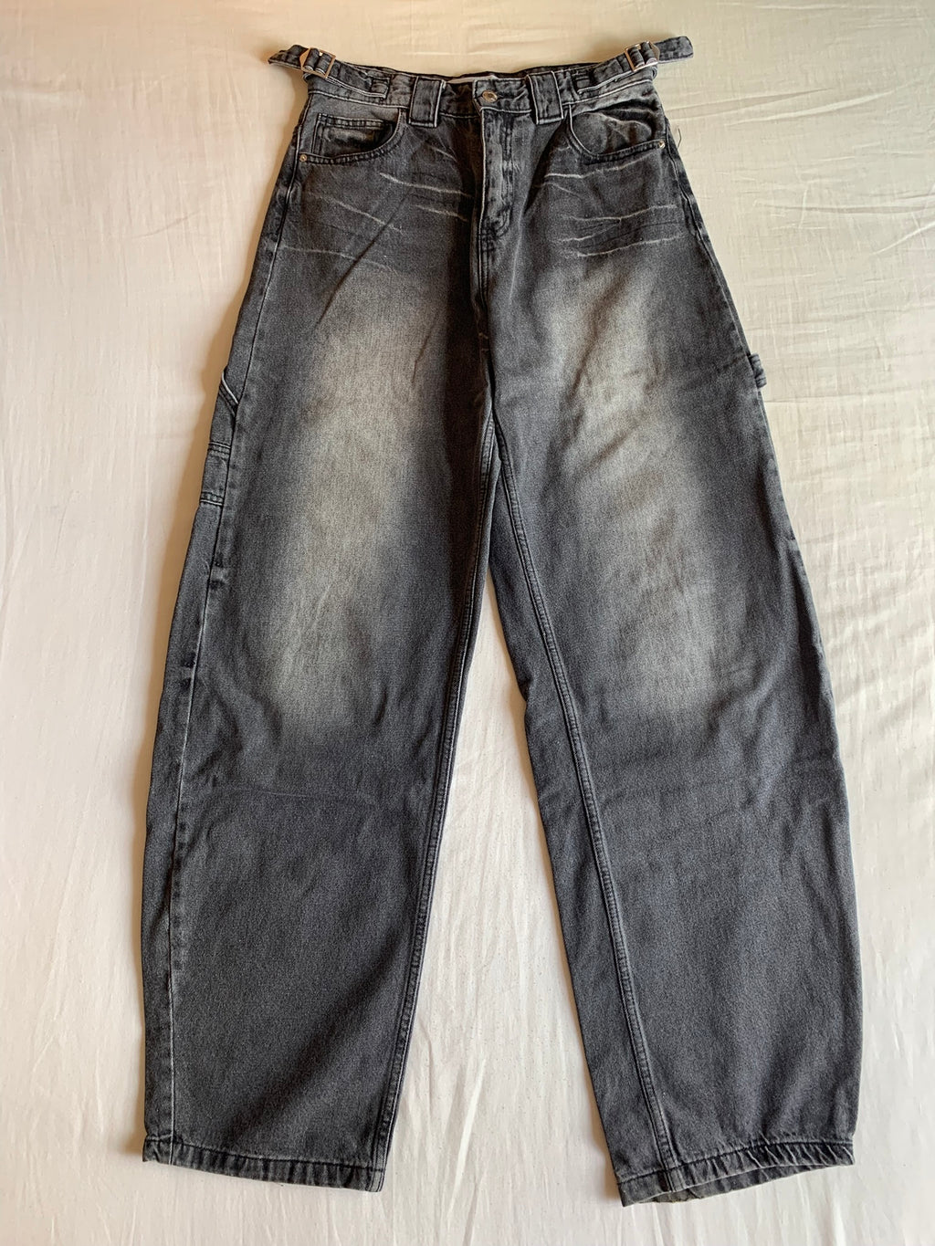 Vaquero Bershka Baggy Gris Lavado