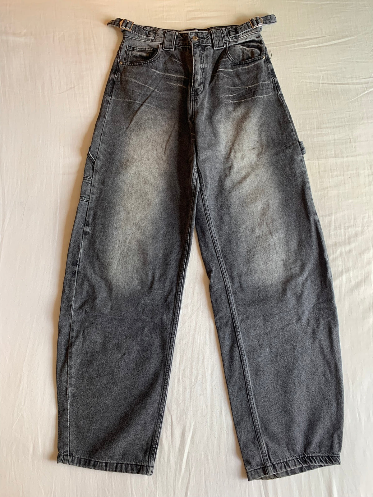 Vaquero Bershka Baggy Gris Lavado
