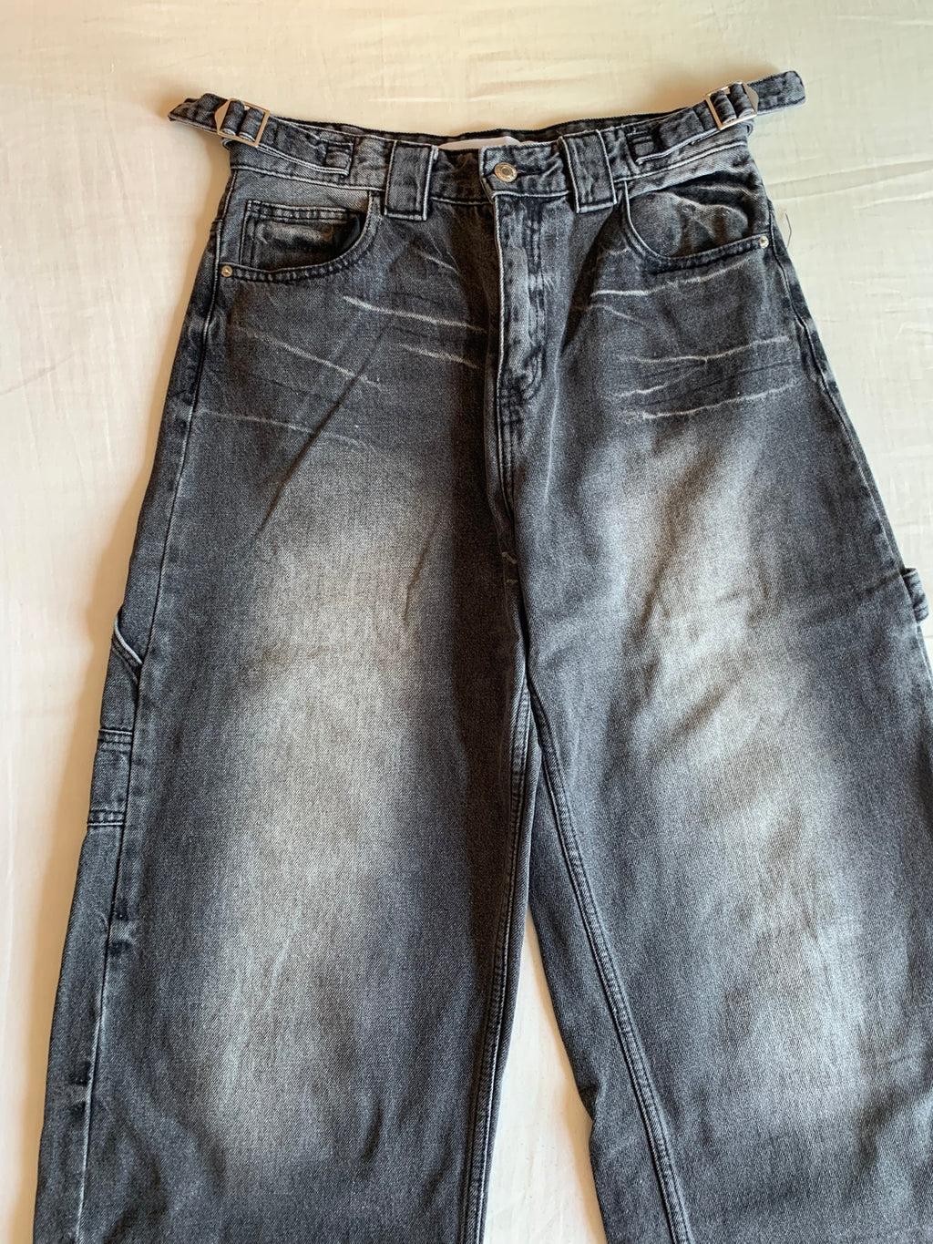 Vaquero Bershka Baggy Gris Lavado