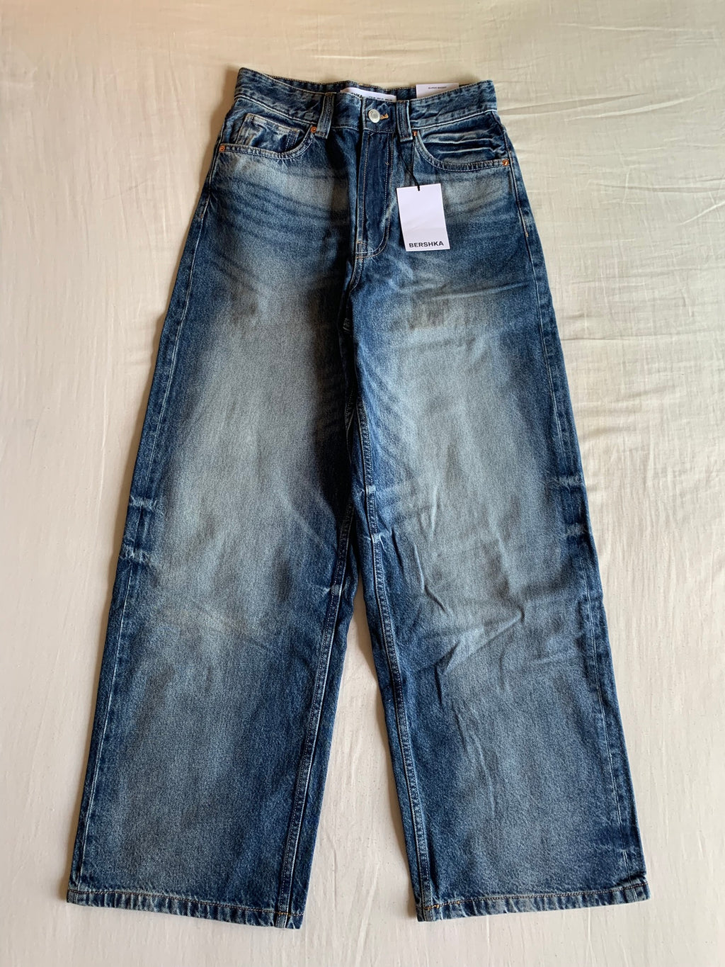 Vaquero Bershka Super Baggy Azul