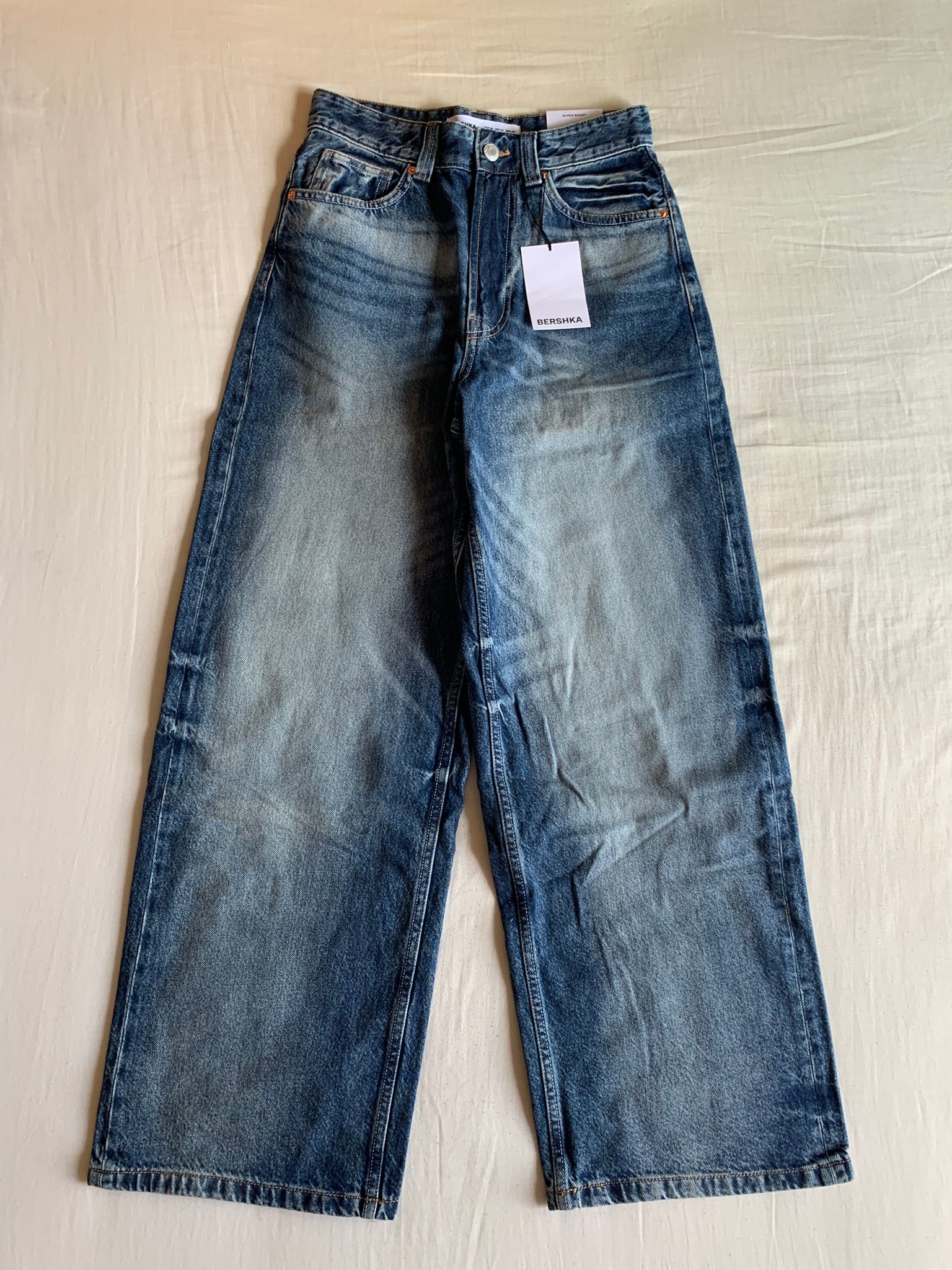 Vaquero Bershka Super Baggy Azul
