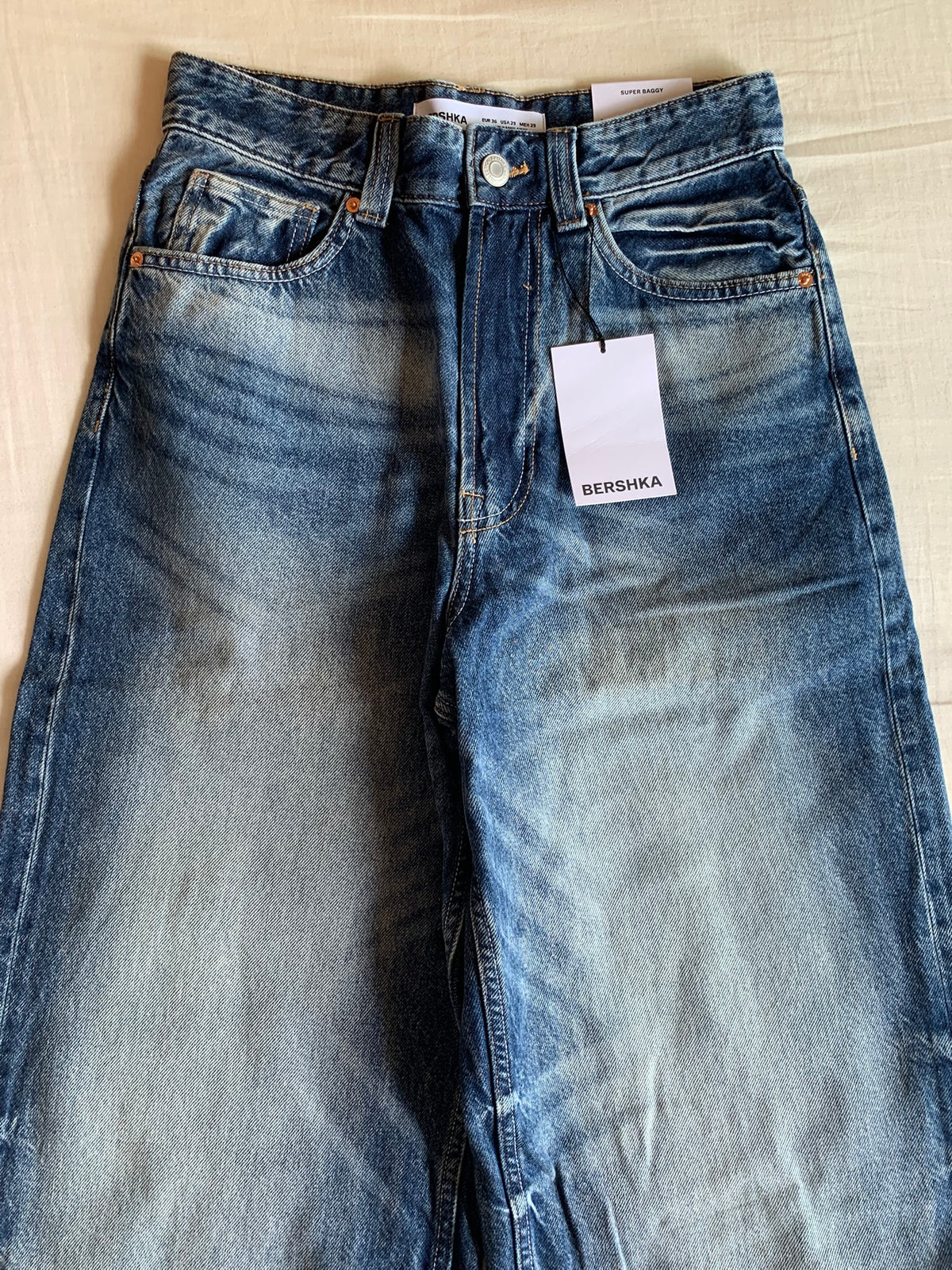 Vaquero Bershka Super Baggy Azul