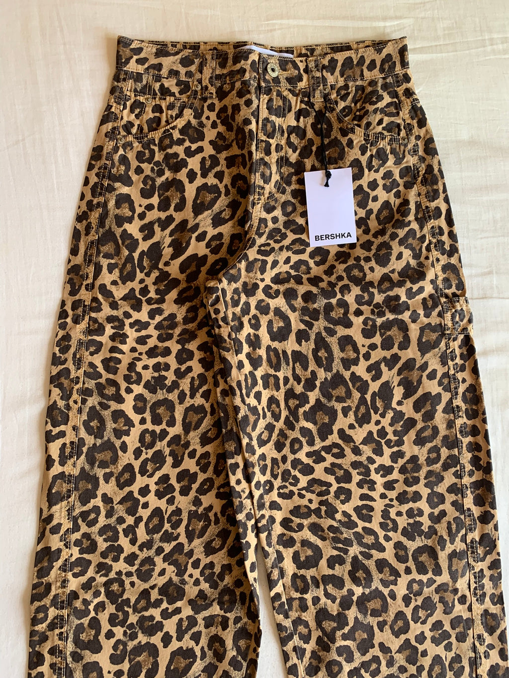Vaquero Bershka Estampado Leopardo