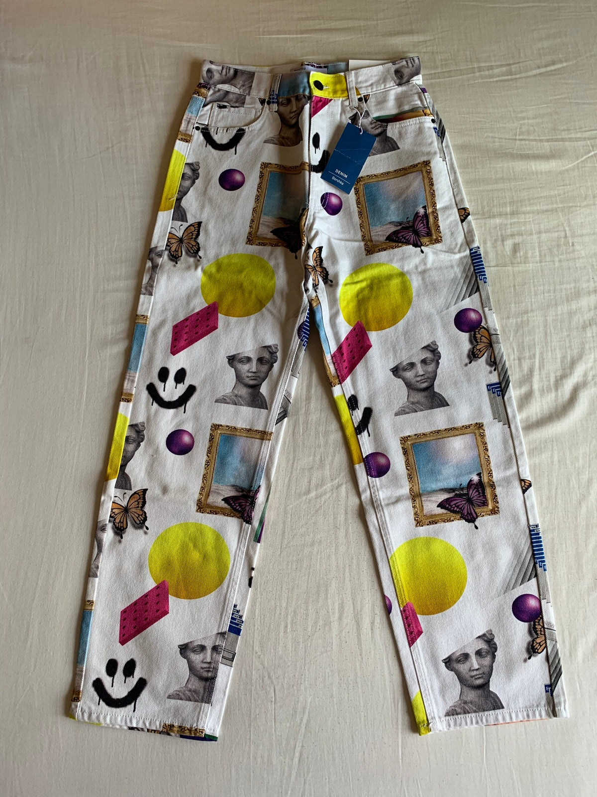 Vaquero Bershka Estampado Collage