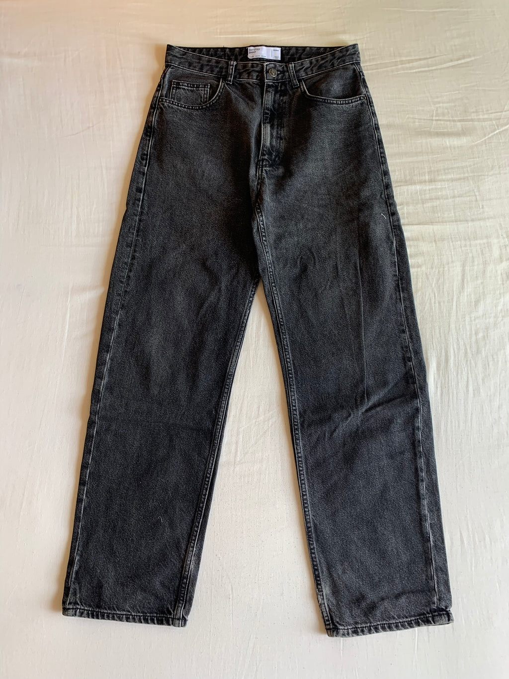 Vaquero Bershka Baggy Gris Oscuro