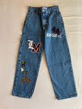 Vaquero Bershka Baggy Parches Varsity