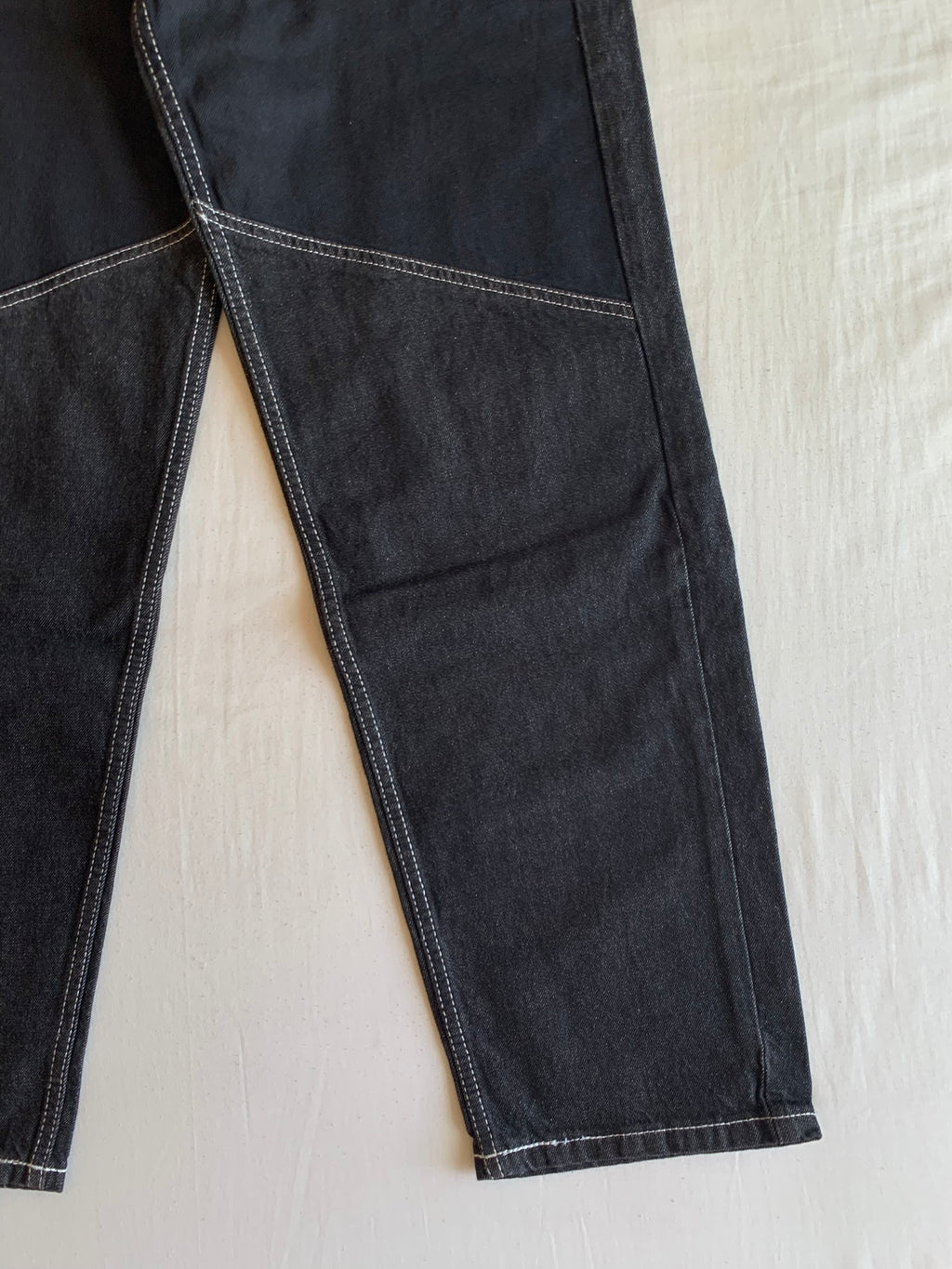 Vaquero Bershka Baggy Gris Pespunte Contraste