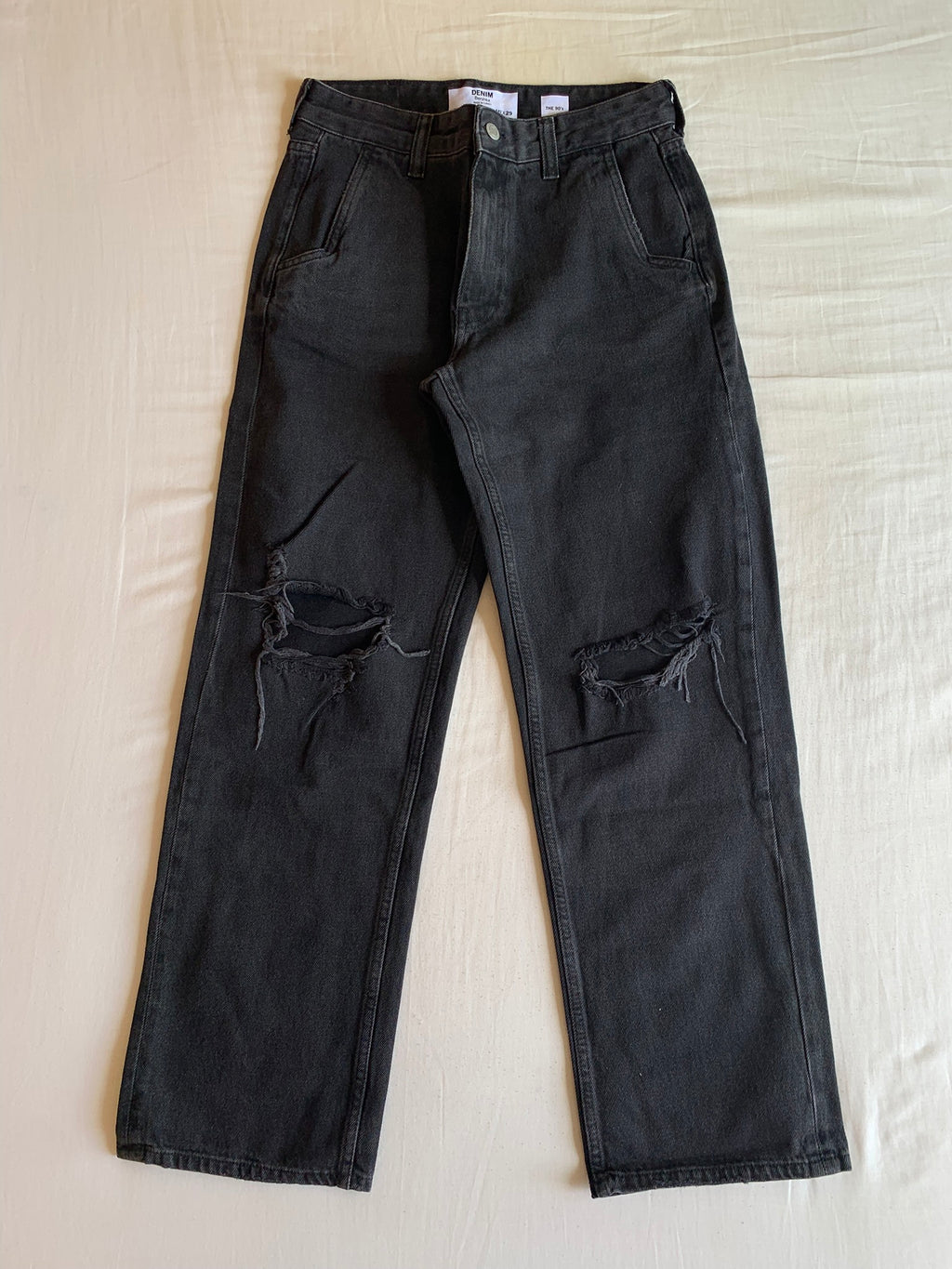 Vaquero Bershka The 90s Gris Roto