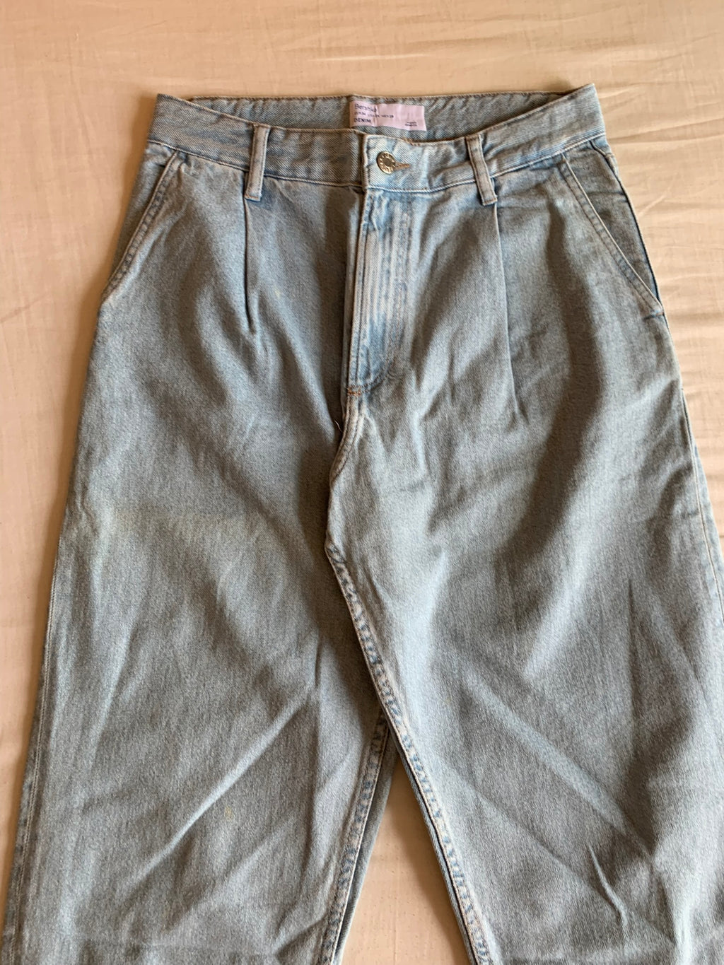 Vaquero Bershka Verde Salvia Pinzas