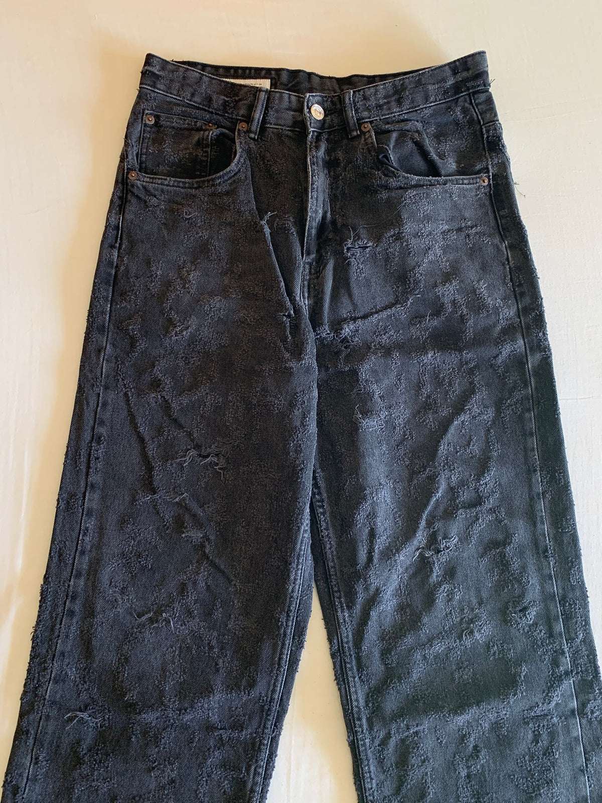 Vaquero Zara Negro Roto