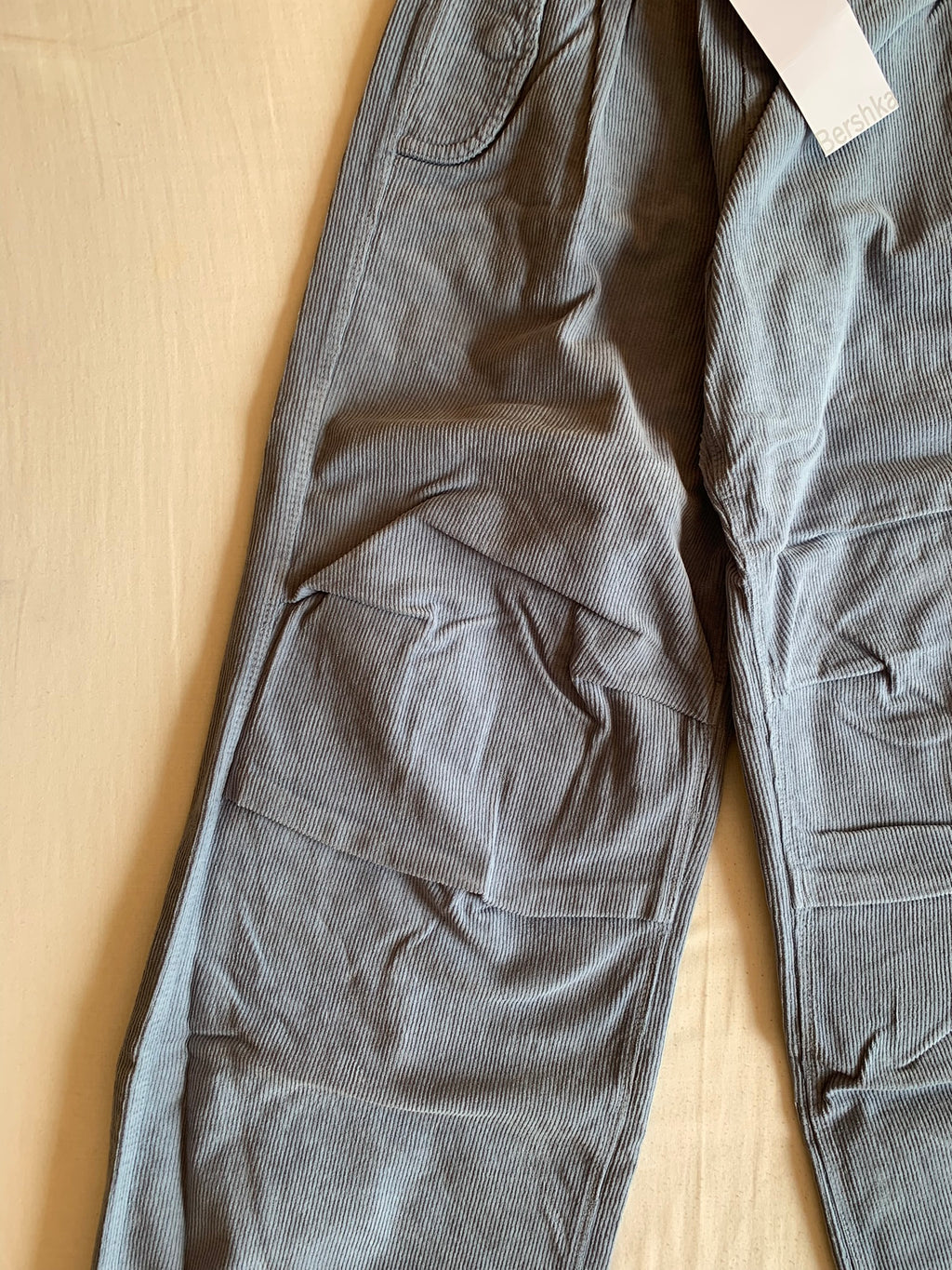 Pantalón Parachute Bershka Gris Azulado