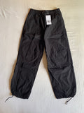 Pantalón Parachute Zara Nylon Negro